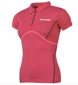 Babolat Mujer Tenis Polo Deportivo Camiseta Roja Fucsia Todos Las Tallas
