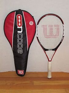 Wilson nCode N5 Oversize OS Red Black Tennis Racquet Racket 4 1/2 HS4 with Case