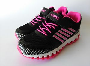 K-Swiss X 160 VLC Strap Kid's Shoes Children Size 13 Black Pink White New Sample