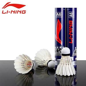 Genuine Li Ning A6 Super Badminton Shuttlecocks (12 Pcs/Tube)