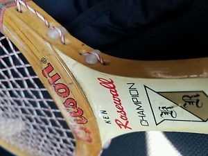 Wilson Rosewall champion racket circa 1980 Olympian Ken Flach