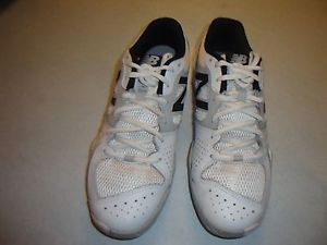 NEW BALANCE WOMENS WHITE/BL/GRY WC696WS ATHLETIC SHOE SZ 9.5B~CLEAN,GENTLY WORN