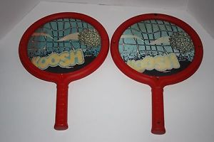 Set Of 2 Koosh Paddle Red Racquets 90s Kids Toy Rackets Oddzon