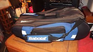 PRE-OWNED LARGE BABOLAT TENNIS RACKET BAG - ROYAL BLUE/WHITE/BLACK/GREY