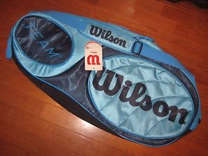 Wilson Team 3 Pack Tennis Racquet Bag - Blue - Brand New!