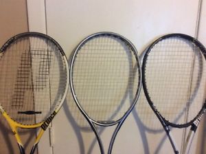 Lot Of 7 Prince Racquets: Prince O3 Speed Port Blue,  Triple Threat Rip,Wilson+