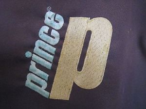 PRINCE Vintage Tennis 3 Racquet Sport Bag Brown Canvas Heavy Duty Shoulder Strap