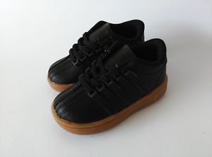 K-Swiss Baby Infant Kid's Classic VN Shoes Size 5 Black Gum Cute Adorable New