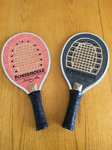 Set 2 Brian Lee Model USPTA Approved PowerPaddle Beach Tennis Racquets Venice CA