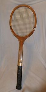 Vintage Slazenger Citation tennis racket wood black gold grip