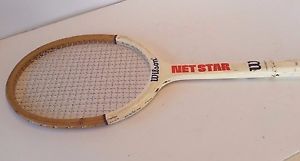 Vintage Wilson Net Star Wood Tennis Racket Racquet