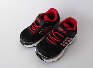 K-Swiss Kid's Shoes Infant Toddler Size 5 X-160 VLC Strap Black / Red New Cute