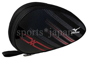 Mizuno Japan Table Tennis Ping Pong Racket 2 Rackets Case 83MD5032 Black Red