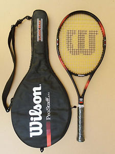 * WILSON Pro Staff 6.5 si * Midplus, Classic Beam tennis racket, strung in bag