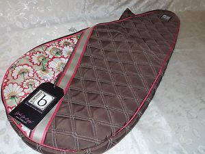 Cinda B Tennis Sleeve Racket Racquet Cover Adjustable in Strap Bella Fiore Cocoa