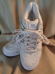 Wilson~S1550~Pro Staff Elite~Tennis Shoes~Leather~White/Silver/Green~Womens 8