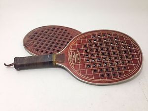 Set of 2 Vintage Dalton Skill Professional 1-0 Paddleball Wooden Racquet