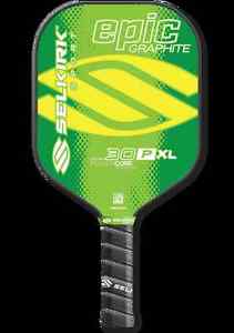 New Selkirk Epic 30P XL Polymer Graphite Pickleball Paddles  Green + warranty