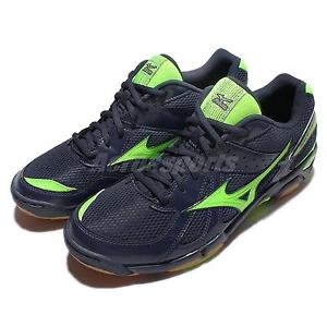 Mizuno Wave Twister 4 IV Navy Green Mens Badminton Volleyball Shoes V1GA15-7036