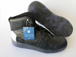 K-Swiss Volley Mid Radiant Mens Shoes Black / Silver Shine / Black Sole Size 9
