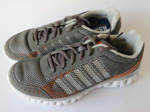 K-Swiss X Lite Athletic CMF Memory Foam Men Shoes Size 9 Charcoal Orange White