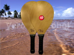 Vero Frescobol wood beach paddles, one official ball & beach bag.  Made in USA.