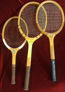 Lot 3 vintage wood tennis rackets raquets Decoration Wilson Monarch Spaulding