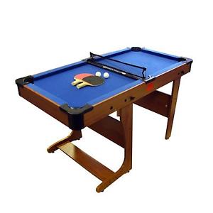 MESA DE JUEGOS BILLAR Y PING PONG DOS EN UNO ACCESORIOS TACO BOLAS PALAS PELOTAS