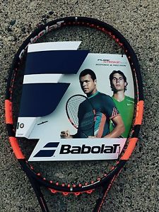 Babolat Pure Strike tennis racquet, 3/8 grip new, strung, includes cover, 16X19