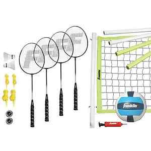Badminton Volleyball Set Racket Ball Net Saver Carry Bag Sport Advanced Franklin