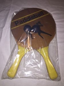Vintage Paddle Ball Set w/2 Paddles & 2 Balls-Brand NEW & UNOPENED! *Nice*