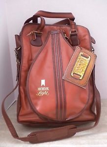 LAND Tennis or Racquetball Travel Bag Backpack - 100% Colombian Leather - NEW