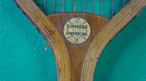 VINTAGE SIMMONS AMERICAN TENNIS RACQUET - SIMMONS HARDWARE