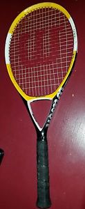Wilson nCode N1 Tennis RACKET 4 1/2 - 110 Oversized Yellow Good