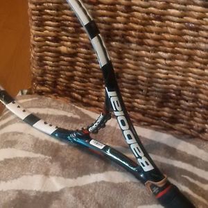 Babolat Pure Drive Roddick+, GT, Woofer, Grip 4-3/8, 100 SQ IN, 16x19 Pattern