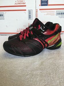 Babolat Women's Tennis Shoes Size 7 Black/Pink/Green Kompressor