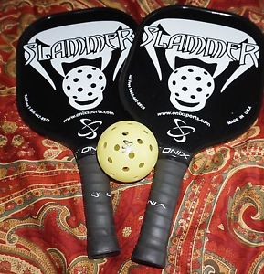 Sale Onix 2 Black Slammer Composite Pickleball Paddles Set