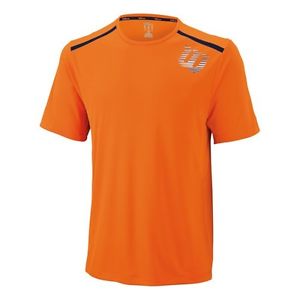 Wilson Muelle Linear Blur Crew camiseta de los hombres naranja WRA730702