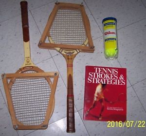Dunlop 4 3/4 tennis Racquet & Allpro superspin 4 1/2 Racquet + Book & new balls