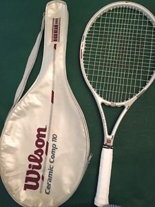 Wilson High Beam Series Ceramic Comp 110, 4 1/2, with Racquet bag, Very Clean