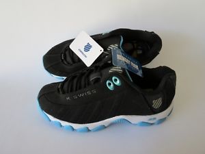 K-Swiss ST329 CMF Memory Foam Women's Tennis Shoes Size 7 M Black Blue White
