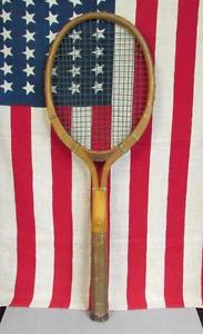 Vintage 1920s Narragansett Wood Premier Tennis Racquet Live Wood Providence,RI
