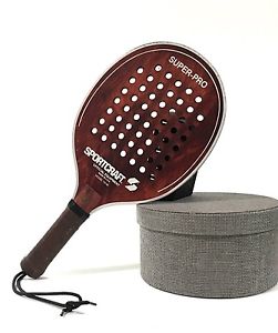 VINTAGE SPORTCRAFT OFFICIAL EQUIPMENT "SUPER - PRO" PADDLE BALL RACQUET IS GREAT