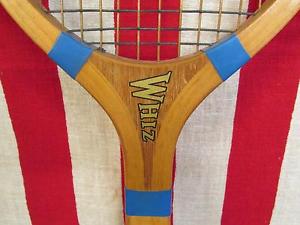Vintage 1940s JC Higgins Whiz Wood Tennis Racquet Wright & Ditson Championship