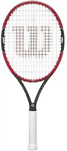 New Wilson Red/Black PRO STAFF WRT533100 25 R Oval Federer Racquet Free Shipping