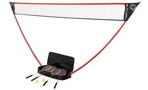 New Zume Games Outdoor Blend Badminton, 4 Players, Red/Black/Green Free Shipping