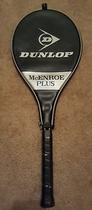 Vintage DUNLOP McENROE PLUS Tennis Racket with Cover