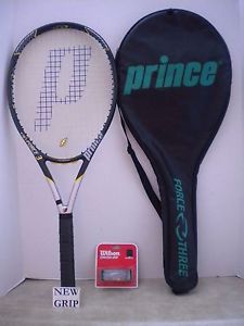 Prince Force 3 Tour OS 110 Longbody Tennis Racquet 4 1/4 - NEW GRIP + 28" + VGC