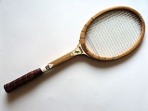 Vintage Wood Tennis Racquet - Wilson Mustang - 4 3/4 - Strata-Bow