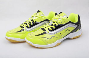 RSL 01112 Mens Badminton Volleyball indoor court shoes White Green Orange